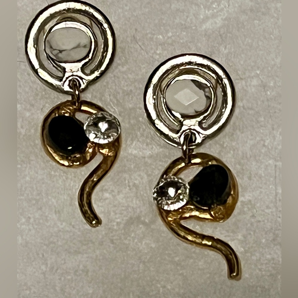 Elegant Gold and Silver Earrings ~ Vintage